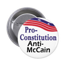 Favorable-Constitución, botón Anti-McCain para 200 Pins