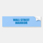 Favorable-Obama - GUERRERO de WALL STREET Etiqueta De Parachoque