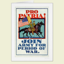 ¡Favorable Patria!  Únase a al ejército (US02096A) tarjetas