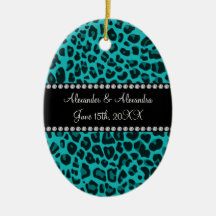 Favores del boda del modelo del leopardo de la tur ornaments para arbol de navidad