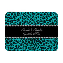 Favores del boda del modelo del leopardo de la tur imanes de vinilo