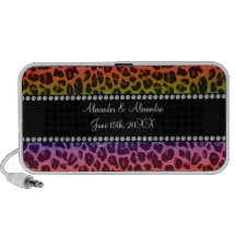 Favores del boda del modelo del leopardo del arco  laptop altavoz
