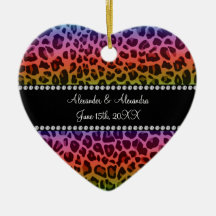 Favores del boda del modelo del leopardo del arco  ornato
