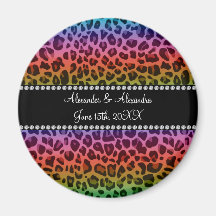 Favores del boda del modelo del leopardo del arco  imán de frigorífico