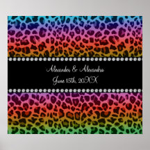 Favores del boda del modelo del leopardo del arco  impresiones