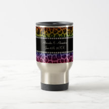 Favores del boda del modelo del leopardo del arco  tazas de café