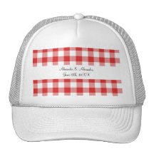 Favores rojos del boda del modelo de la guinga gorras