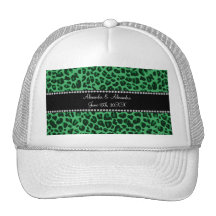 Favores verdes del boda del modelo del leopardo gorro de camionero