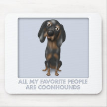 Favorito del Coonhound (negro y moreno) Tapetes De Ratones