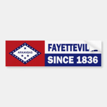 Fayetteville, Arkansas desde 1836 Pegatina De Parachoque
