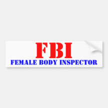 FBI ETIQUETA DE PARACHOQUE