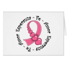 FE Amor Cancer de Mamá de Esperanza Tarjetas