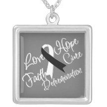 Fe carcinoide de la esperanza del amor del cáncer joyeria personalizada