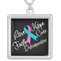 Fe de la esperanza del amor del cáncer de tiroides collares