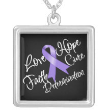 Fe de la esperanza del amor del linfoma de Hodgkin Collar Personalizado