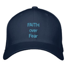 Fe sobre el gorra bordado miedo gorra de beisbol