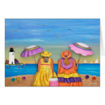 Fecha de la playa tarjetas