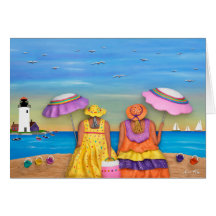 Fecha de la playa tarjetas
