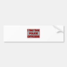 Fecho solamente a oficiales de policía etiqueta de parachoque