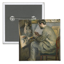Federico Bazille en su caballete, 1867 Pin