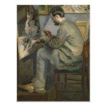 Federico Bazille en su caballete, 1867 Postal
