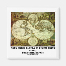 Federico de Wit Nova Orbis Tabula en Lucem Edita Iman Para Frigorífico