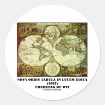 Federico de Wit Nova Orbis Tabula en Lucem Edita Etiquetas