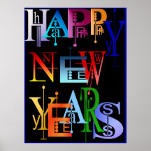 FELICES AÑO NUEVO de negro del poster