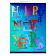 Felices Año Nuevo de tarjeta