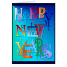 Felices Año Nuevo de tarjeta