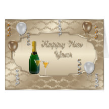 Felices Año Nuevo de tarjeta de felicitación