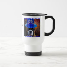 Felices Año Nuevo del boxeador del perro de taza d