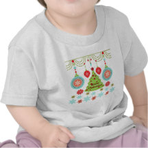 Felices copos de nieve del árbol de navidad del dí camiseta
