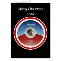 Felices Navidad 2008 de presidente Obama Collectib Tarjeta