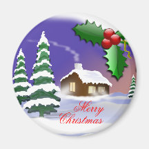 Felices Navidad al aire libre Iman Para Frigorífico