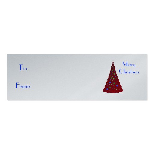 Felices Navidad, árbol de navidad rojo Plantilla De Tarjeta De Visita