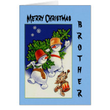 Felices Navidad Brother Tarjeta