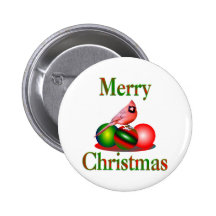 Felices Navidad cardinales Pin