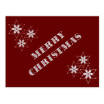 Felices Navidad con 6 estrellas Postal