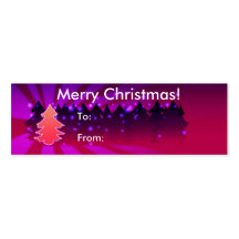 Felices Navidad con la etiqueta de los árboles Tarjeta Personal