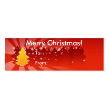 Felices Navidad con la etiqueta de los árboles Plantillas De Tarjetas Personales