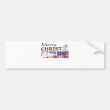 Felices Navidad de las Filipinas Pegatina De Parachoque