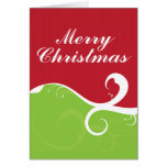 Felices Navidad de los remolinos elegantes Tarjetas