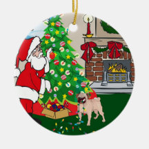 Felices Navidad del barro amasado Ornato