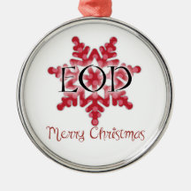 Felices Navidad del EOD Ornamento De Navidad