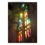 Felices Navidad del vitral Tarjeta