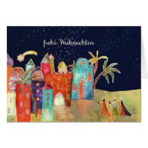 Felices Navidad en alemán, Belén Tarjetas