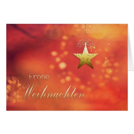 Felices Navidad en alemán, frohe Weihnachten, estr Felicitacion