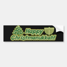 Felices Navidad Jánuca Kwanzaa Etiqueta De Parachoque