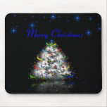 Felices Navidad Mousepad del árbol de navidad